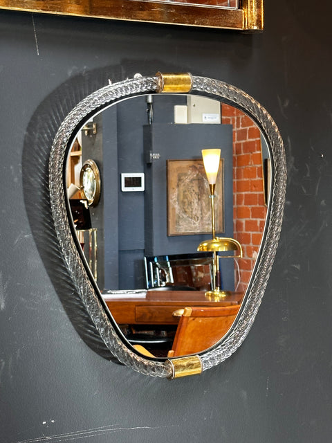 Vintage Italian Mid Century Murano Wall Mirror 1940s