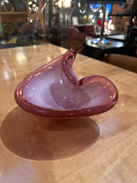 Vintage Italian Decorative Pink Bowl 1980s