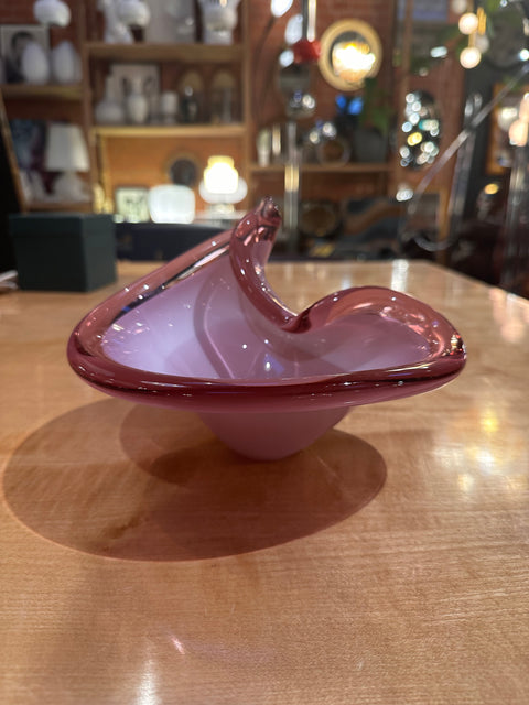 Vintage Italian Decorative Pink Bowl 1980s