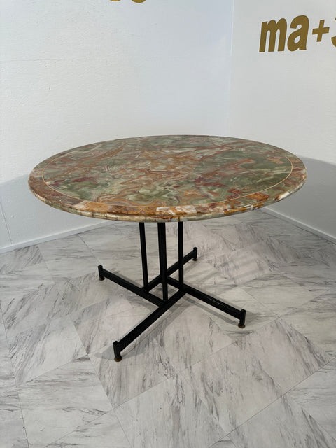 Mid Century Italian Round Table in Onyx Marble B y Ignazio Gardella 1950s