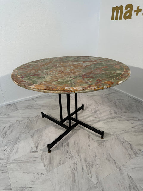 Mid Century Italian Round Table in Onyx Marble B y Ignazio Gardella 1950s