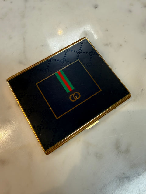 Vintage Gucci Blue Lacquer Cigarette Case, Italy, 1970s