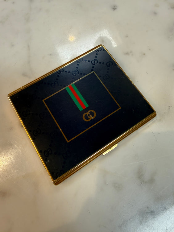 Vintage Gucci Blue Lacquer Cigarette Case, Italy, 1970s