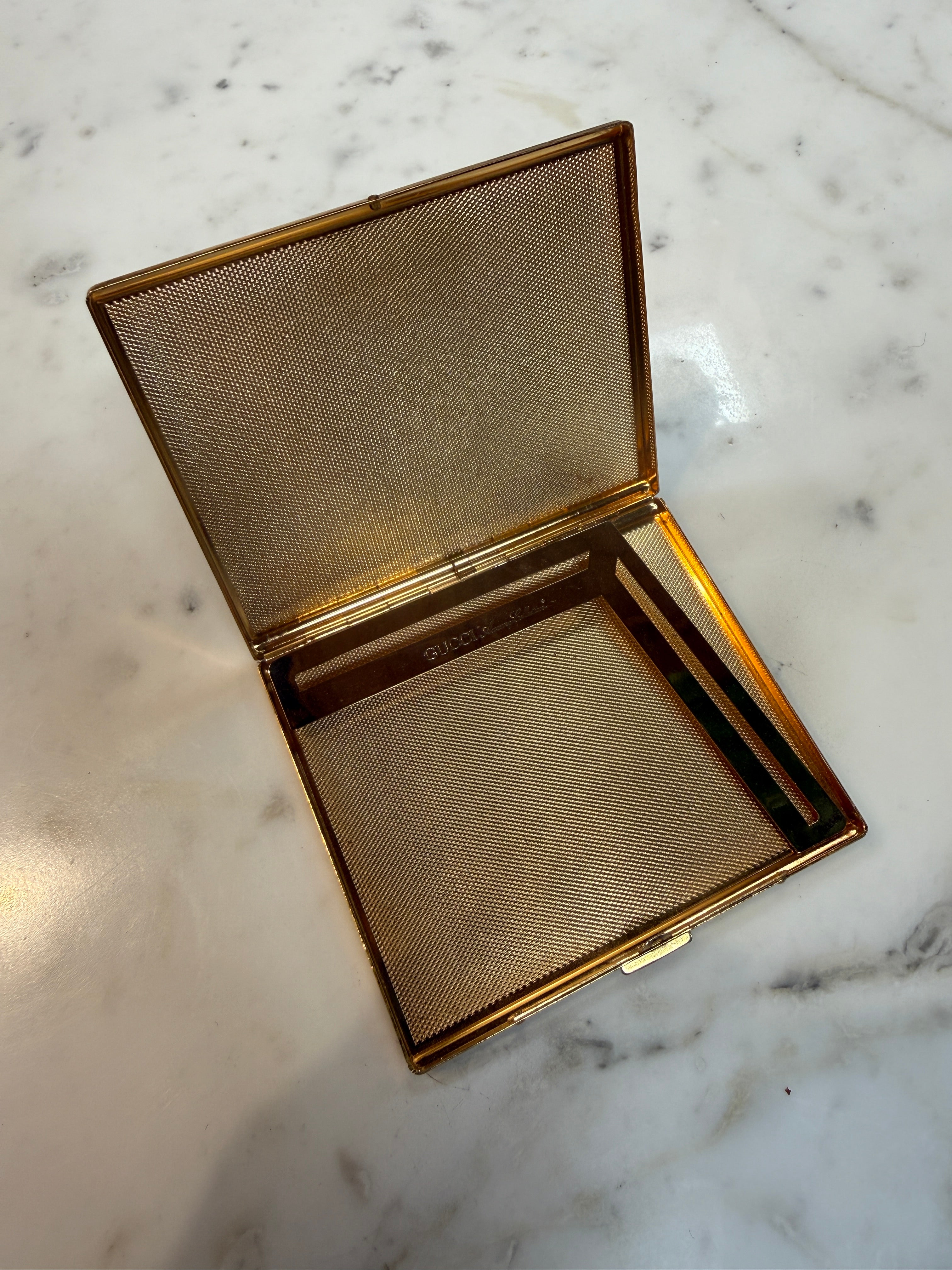 Vintage Gucci Blue Lacquer Cigarette Case, Italy, 1970s