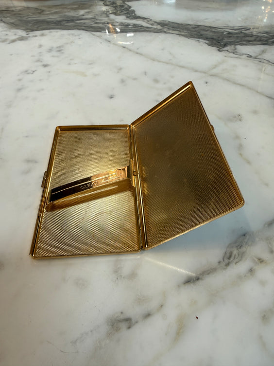 Brown Gucci Lacquer Cigarette Case with Web GG Stripe, Italy, 1970s