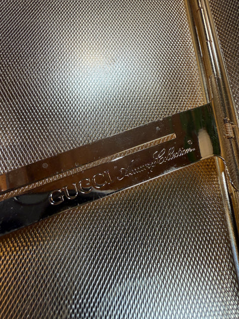 Brown Gucci Lacquer Cigarette Case with Web GG Stripe, Italy, 1970s