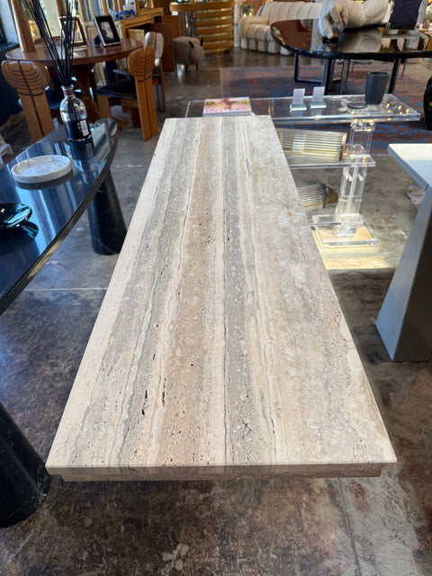 Italian Travertine Console Table, 1970s