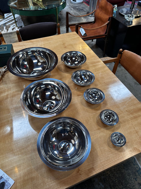 Set of 8 Italian  Silver Decorative Bowls 1980s