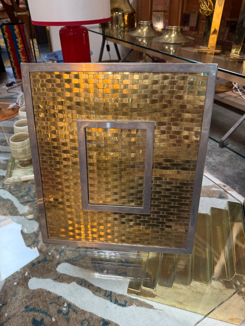 Italian Mid-Century Woven Brass Picture Frame, 1970s