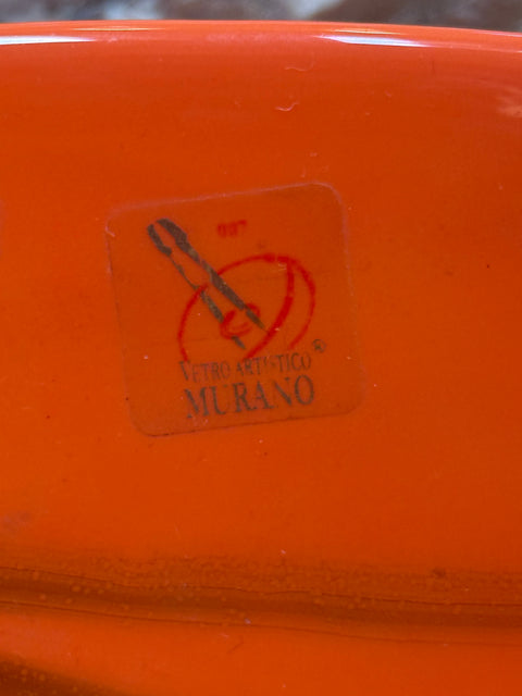 Red Murano Art Glass Bowl