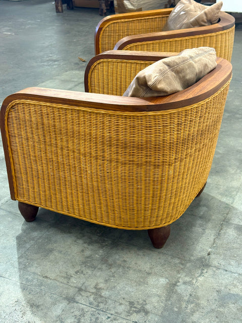 Pair of Art Deco Lounge Chairs, France 1920