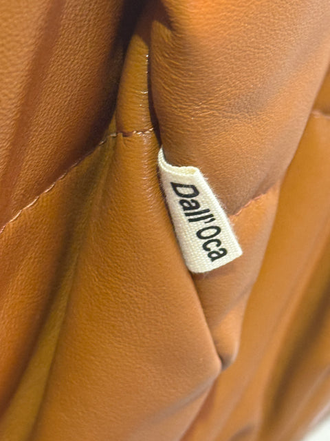 Pair of vintage Piumino armchairs by De Pas, D'Urbino & Lomazzi in leather, Italy, 1970's