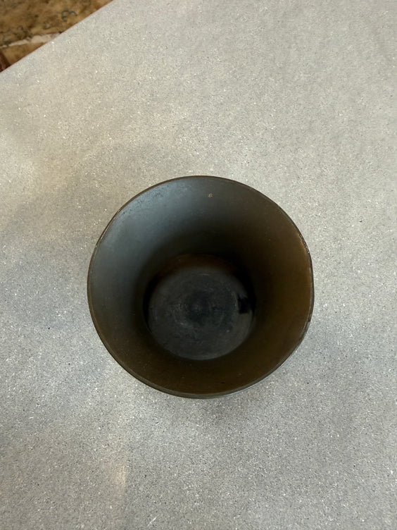 Vintage Gucci Pewter Desk Pen Holder with Leather Base