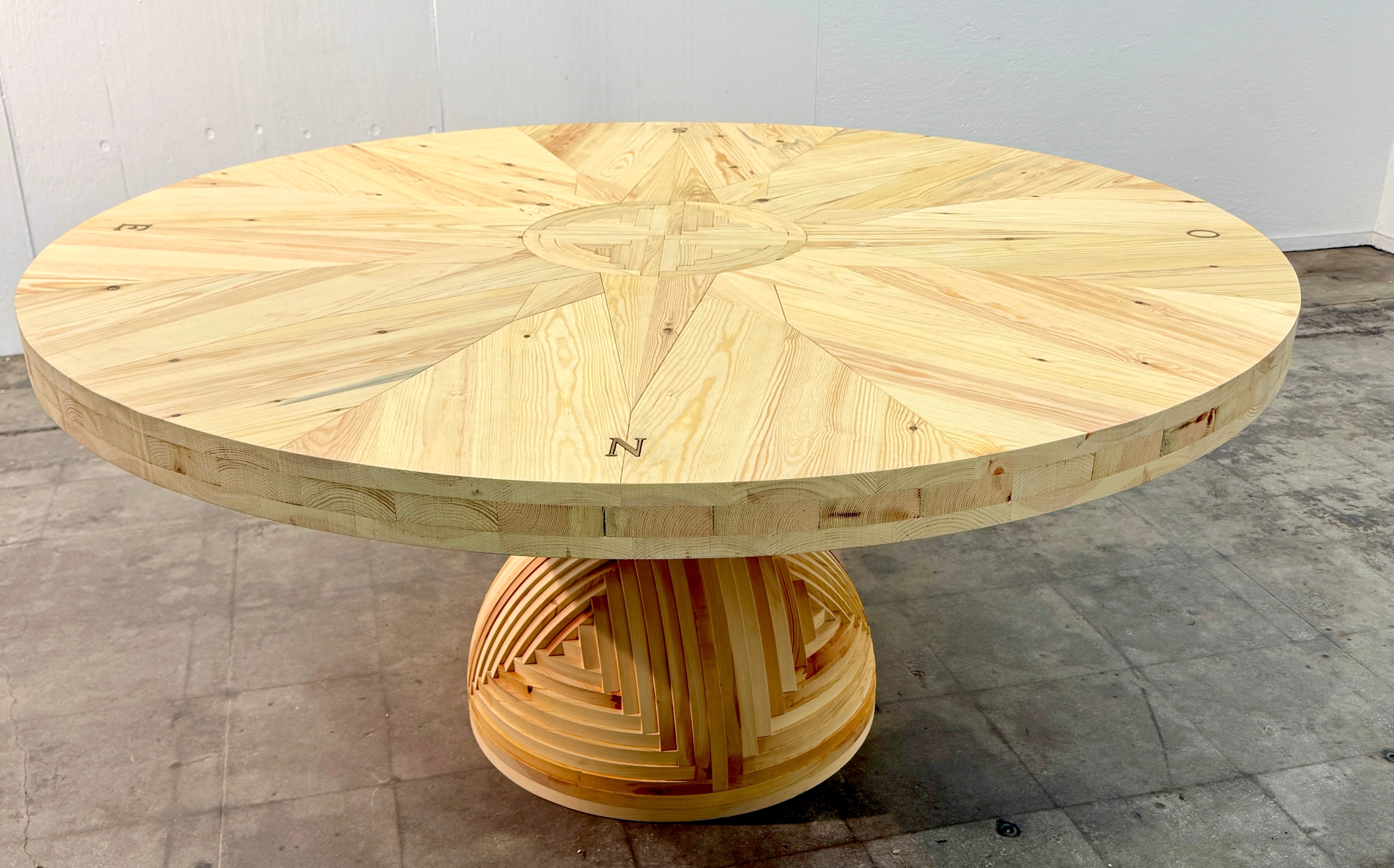 *La Rosa dei Venti* Dining Table, Mario Ceroli Signed