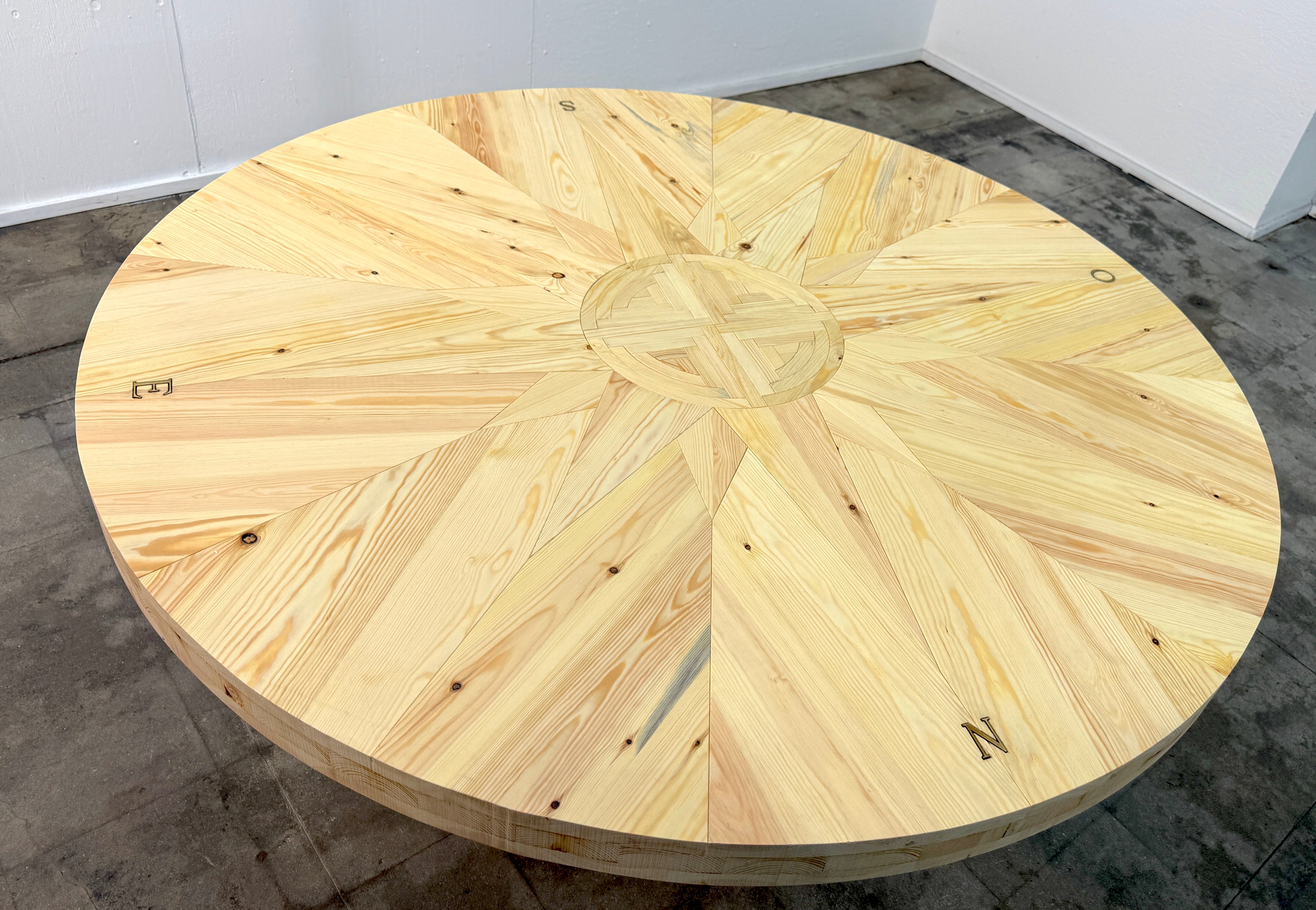*La Rosa dei Venti* Dining Table, Mario Ceroli Signed