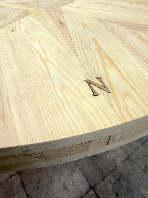 *La Rosa dei Venti* Dining Table, Mario Ceroli Signed