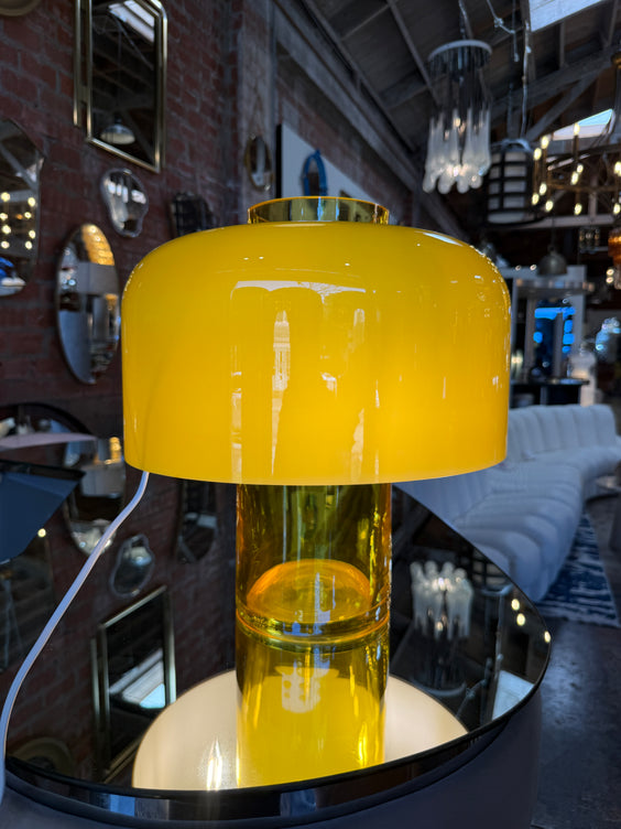 LT226 Murano Glass Table Lamp by Carlo Nason for Mazzega in Yellow