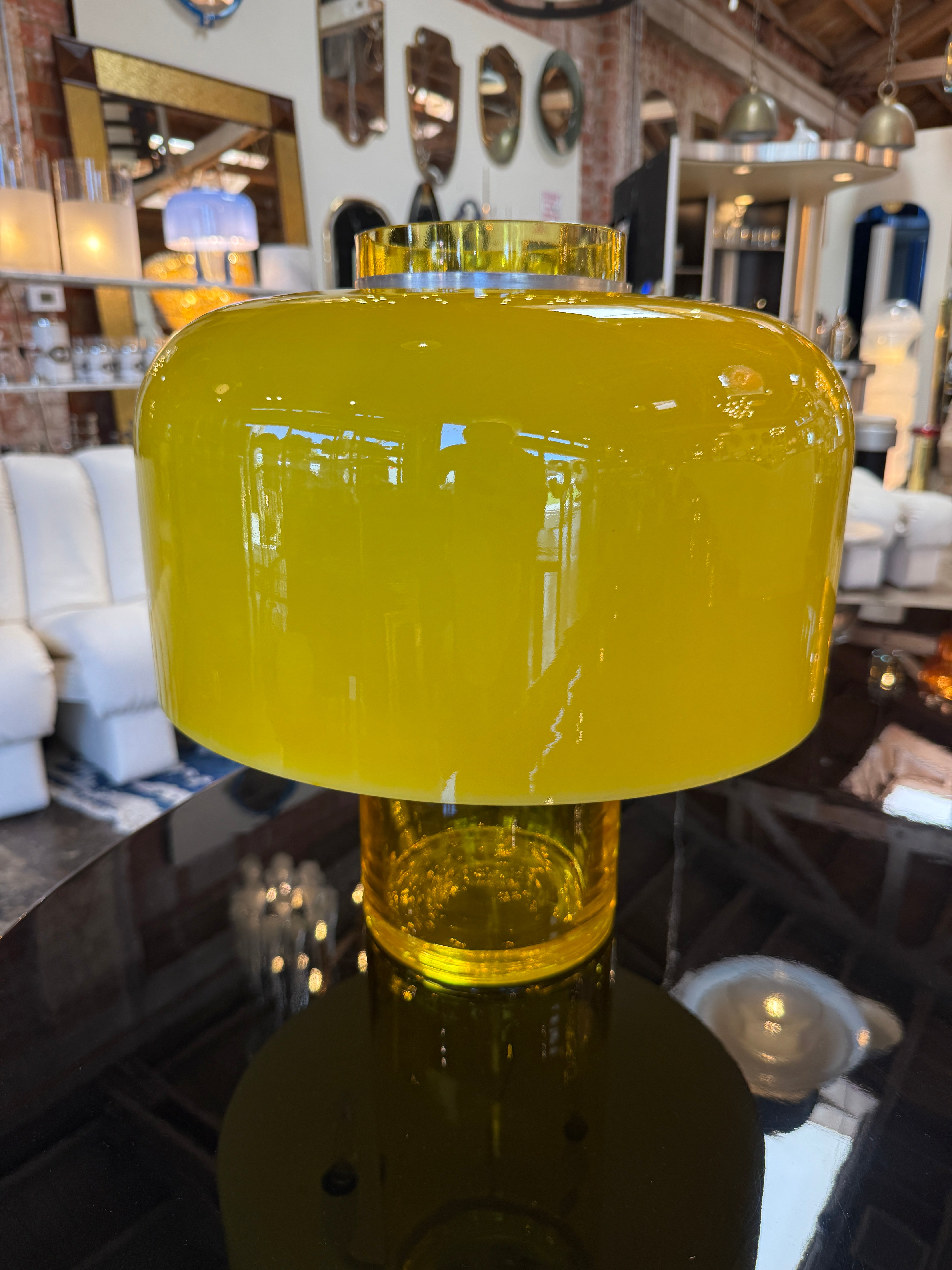 LT226 Murano Glass Table Lamp by Carlo Nason for Mazzega in Yellow