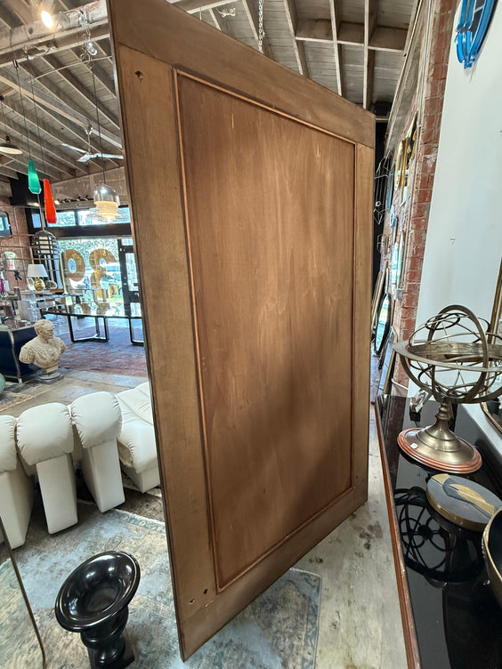 Monumental Mid-Century Modern Gilt & Walnut Wall Mirror
