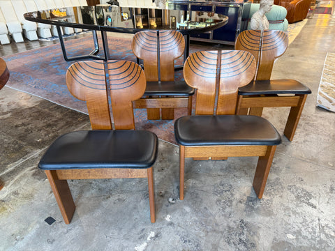 Africa Chairs by Afra and Tobia Scarpa, Set of 4