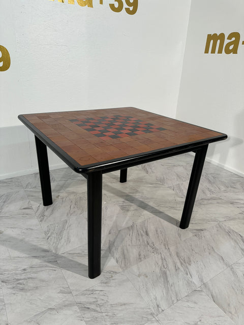 Mid Century Italian Rosewood Game Table 1970s