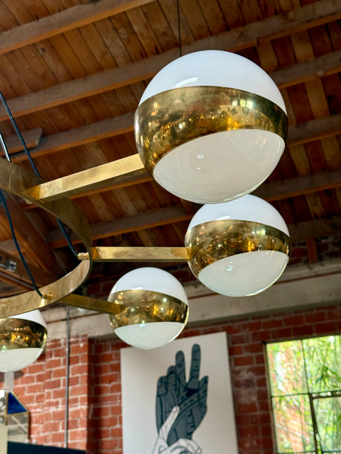 Italian Chandelier by Stilnovo, 10 lights