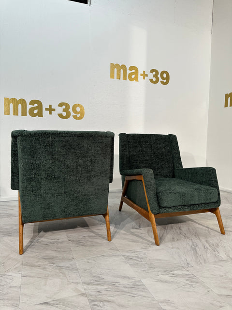 Pair of 2 Italian Contemporary Armchair 1970s