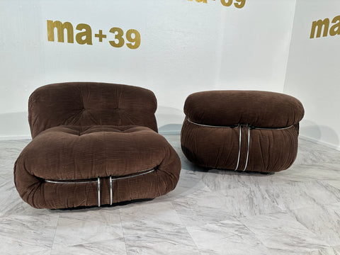 Pair of Soriana Chairs by Afra and Tobia Scarpa for Cassina, 1969s
