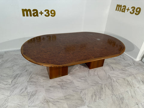 Tobia & Afra Scarpa Large Africa Wooden Conference Table by Maxalto 1970s Italy