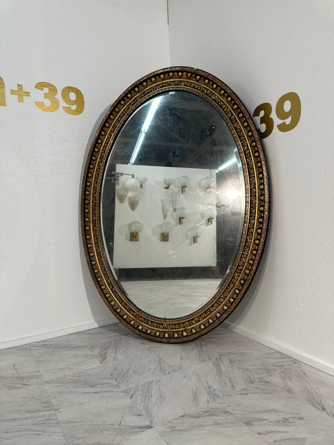 18th Century Italian Vintage Oversize Oval Wall Mirror