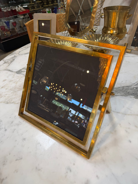 Vintage Italian Adjustable Brass Picture Frame