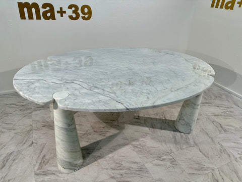 Angelo Mangiarotti for Skipper White Carrara Marble "Eros" Dining Table 1970