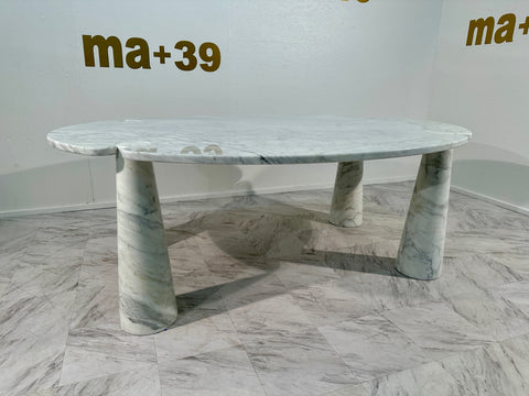 Angelo Mangiarotti for Skipper White Carrara Marble "Eros" Dining Table 1970