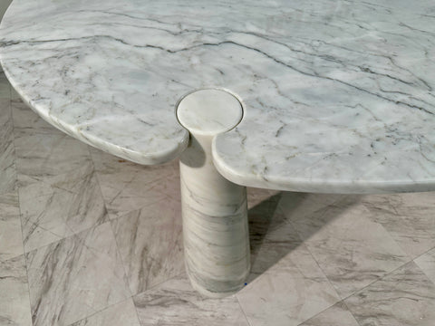 Angelo Mangiarotti for Skipper White Carrara Marble "Eros" Dining Table 1970