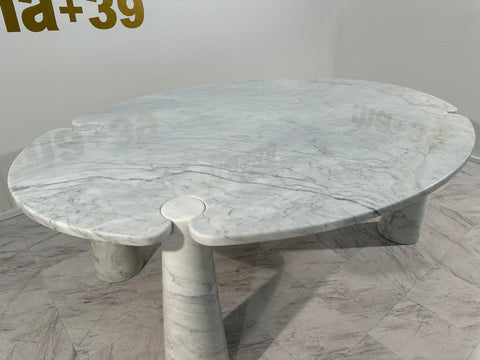 Angelo Mangiarotti for Skipper White Carrara Marble "Eros" Dining Table 1970