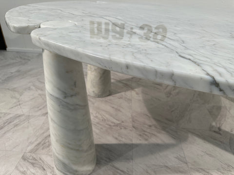 Angelo Mangiarotti for Skipper White Carrara Marble "Eros" Dining Table 1970