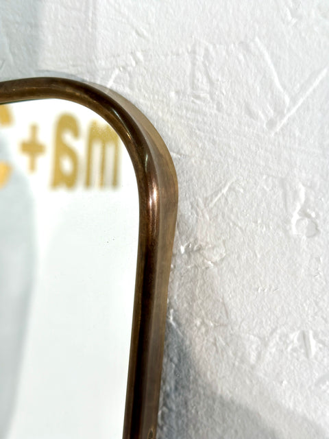 Vintage Italian Tall Wave Wall Mirror 1960s