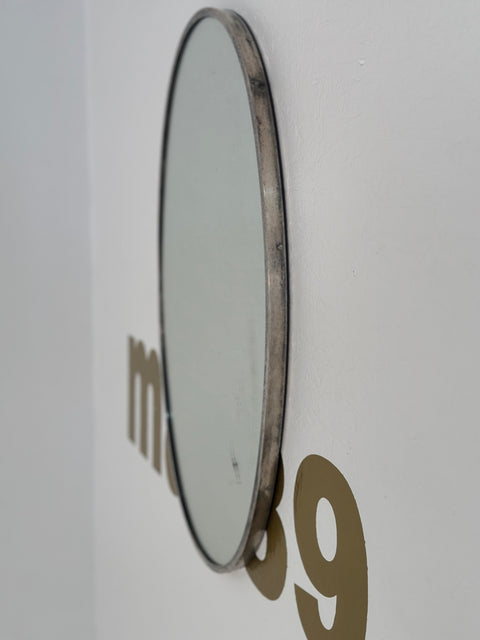 Vintage Oval Italian Wall Mirror 1960s