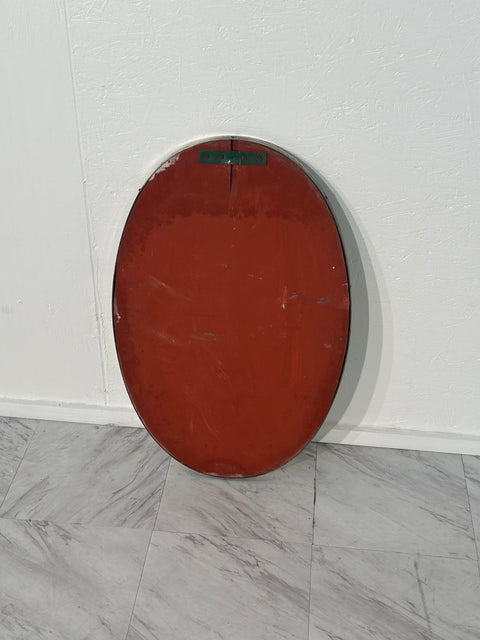 Vintage Oval Italian Wall Mirror 1960s