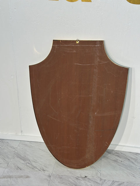 Vintage Italian Shield Wall Mirror 1960s