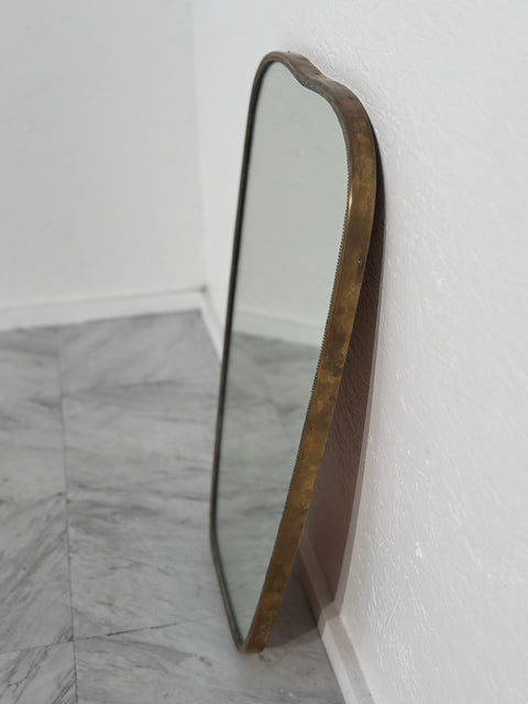 Vintage Italian Brass Wall Mirror 1960s