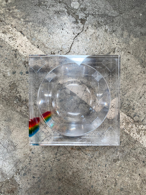 Vintage Italian Lucite Bowl with Rainbow Accent