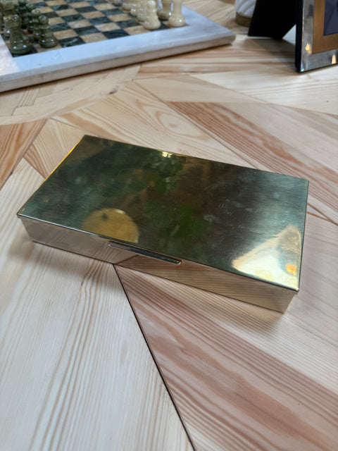 Vintage Italian 24-Karat Gold-Plated Compartment Box