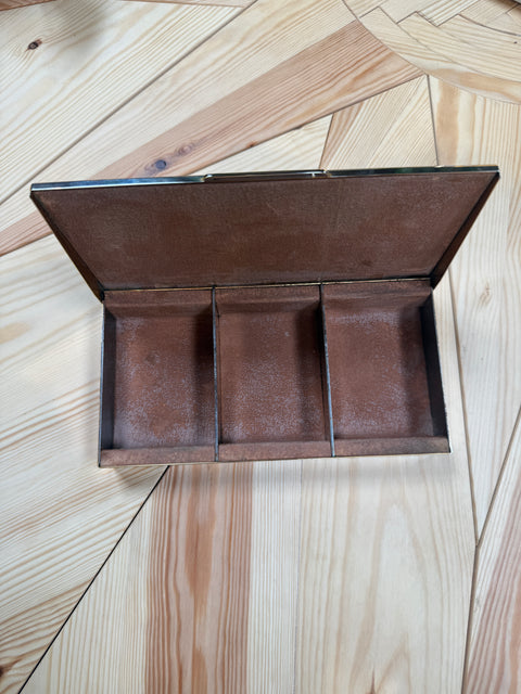 Vintage Italian 24-Karat Gold-Plated Compartment Box