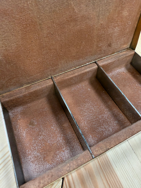 Vintage Italian 24-Karat Gold-Plated Compartment Box