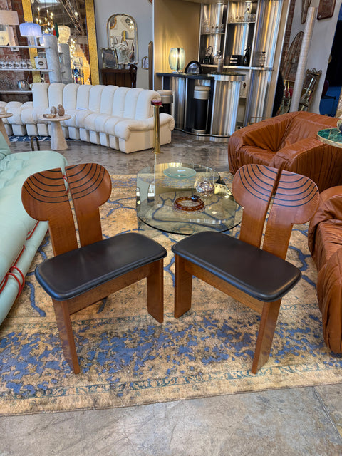 Africa Chairs by Afra and Tobia Scarpa, Set of 2