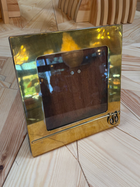 Vintage Gucci Brass Picture Frame with Equestrian Emblem