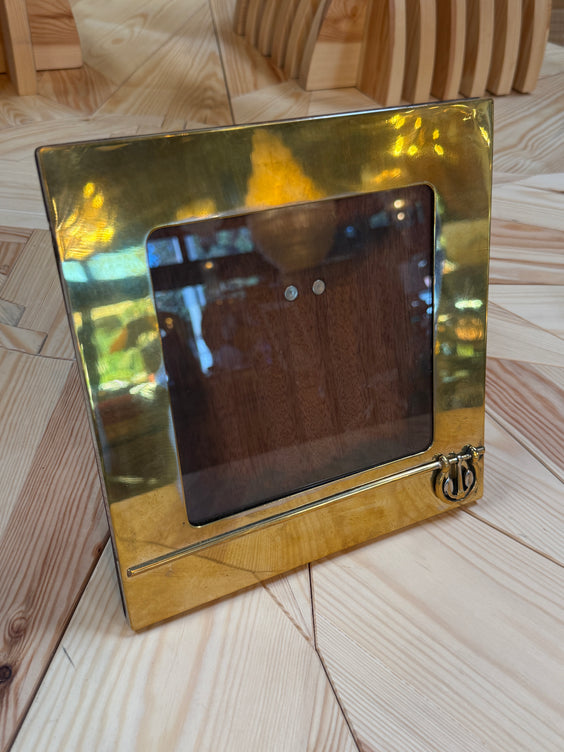 Vintage Gucci Brass Picture Frame with Equestrian Emblem