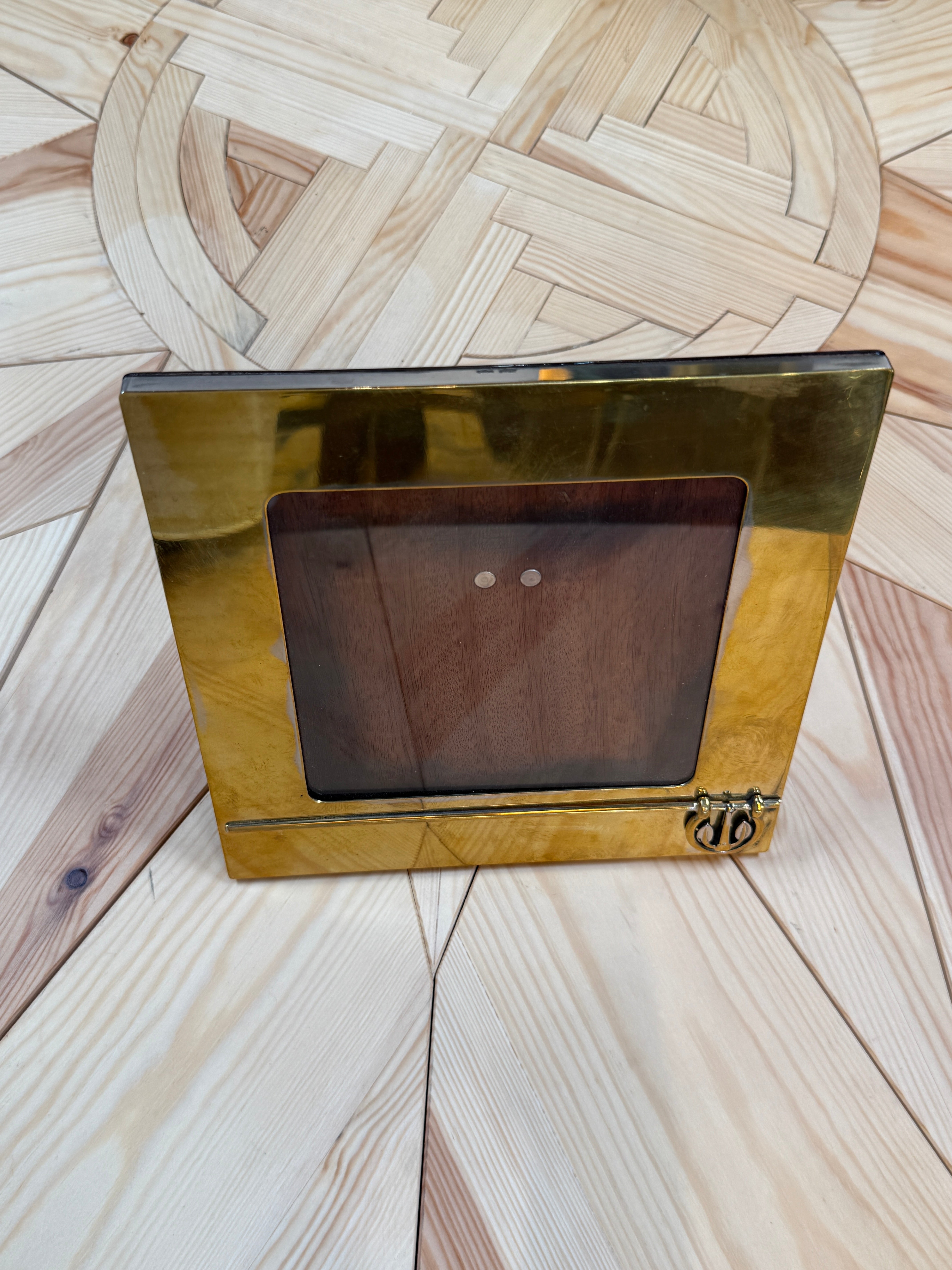 Vintage Gucci Brass Picture Frame with Equestrian Emblem