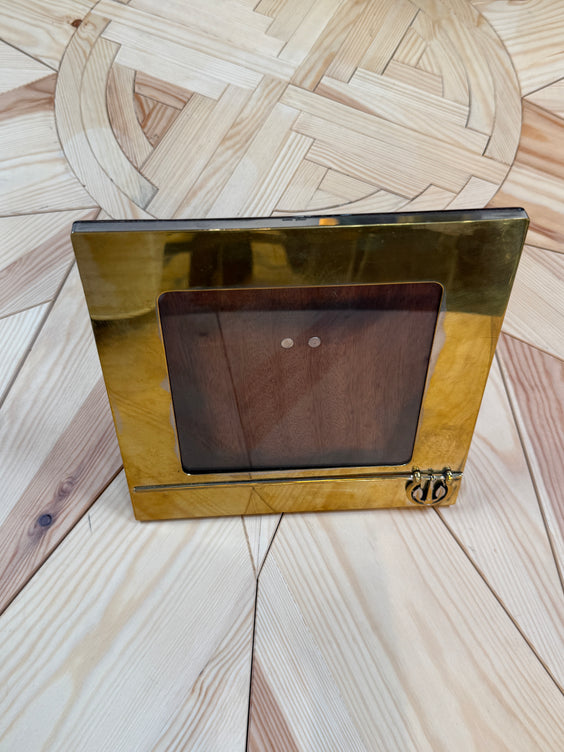 Vintage Gucci Brass Picture Frame with Equestrian Emblem